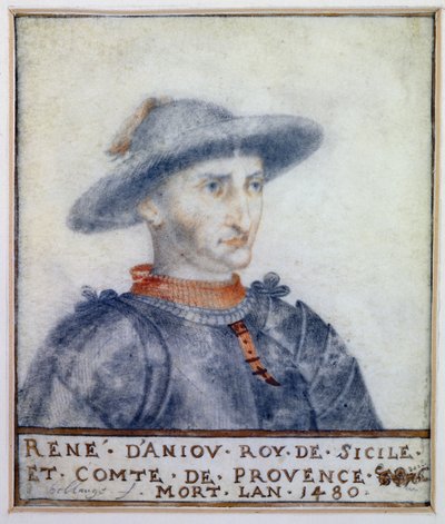 Portret van René I (1409-80) Hertog van Anjou door Thierry Bellange